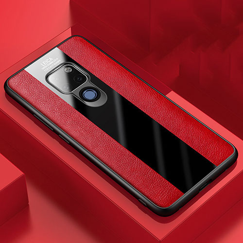 Soft Silicone Gel Leather Snap On Case Cover H06 for Huawei Mate 20 X 5G Red