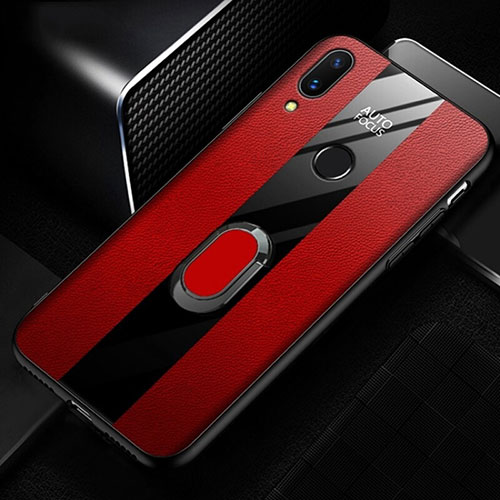 Soft Silicone Gel Leather Snap On Case Cover L01 for Huawei Nova 3e Red