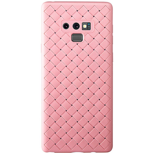 Soft Silicone Gel Leather Snap On Case Cover L01 for Samsung Galaxy Note 9 Rose Gold