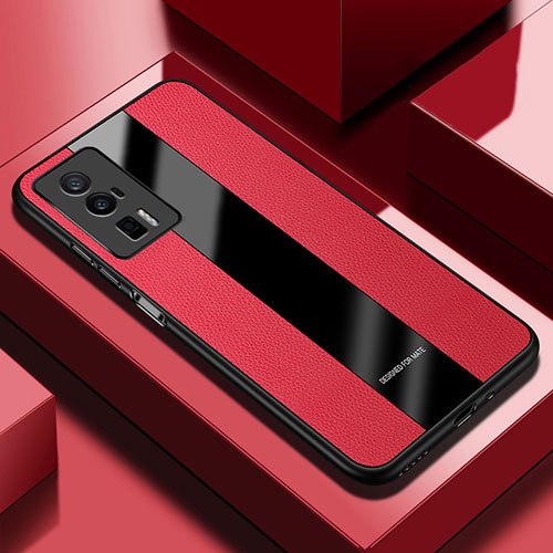 Soft Silicone Gel Leather Snap On Case Cover PB1 for Xiaomi Redmi K60 5G Red