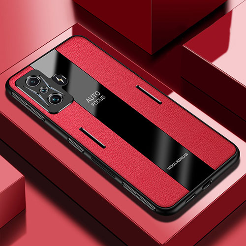 Soft Silicone Gel Leather Snap On Case Cover PB2 for Xiaomi Poco F4 GT 5G Red