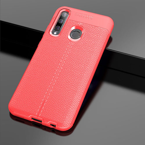 Soft Silicone Gel Leather Snap On Case Cover S01 for Huawei Honor 20i Red