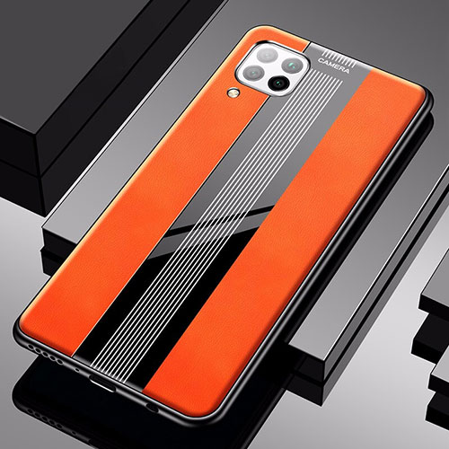 Soft Silicone Gel Leather Snap On Case Cover S01 for Huawei Nova 6 SE Orange