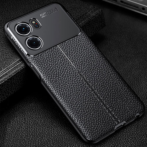 Soft Silicone Gel Leather Snap On Case Cover S01 for Oppo K10 5G Black