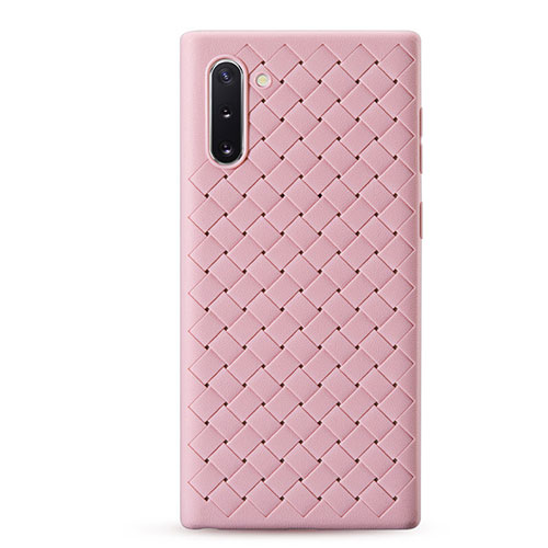 Soft Silicone Gel Leather Snap On Case Cover S01 for Samsung Galaxy Note 10 5G Rose Gold