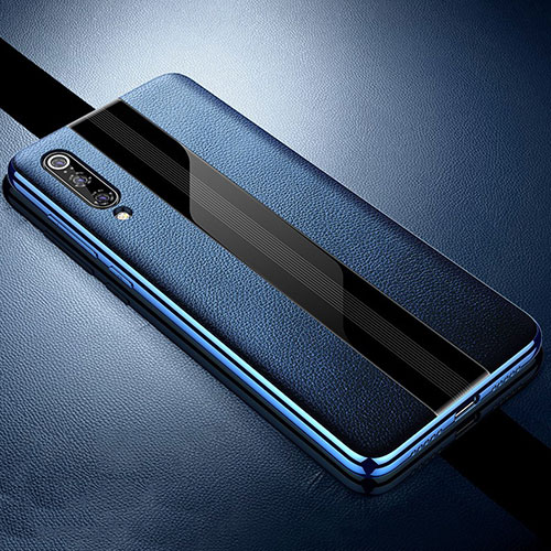 Soft Silicone Gel Leather Snap On Case Cover S01 for Xiaomi Mi 9 SE Blue