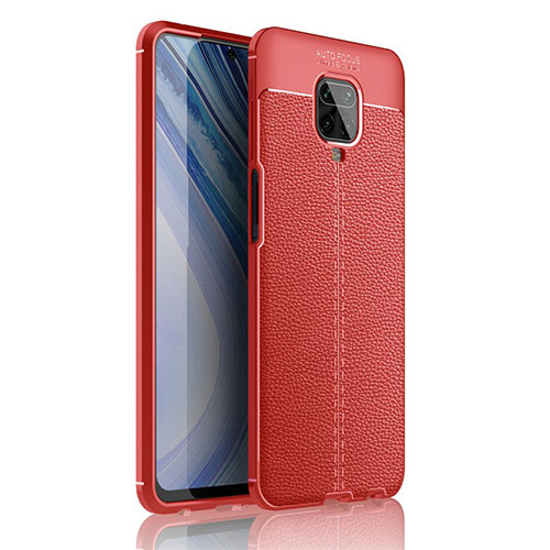 Soft Silicone Gel Leather Snap On Case Cover S01 for Xiaomi Poco M2 Pro Red