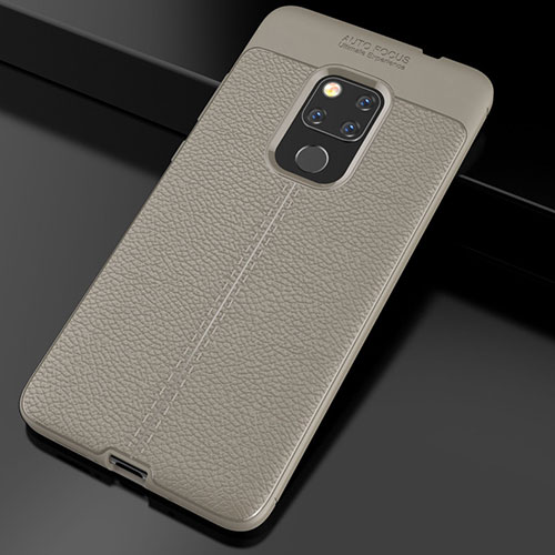 Soft Silicone Gel Leather Snap On Case Cover S02 for Huawei Mate 20 Gold