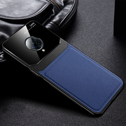 Soft Silicone Gel Leather Snap On Case Cover S02 for Vivo Nex 3 Blue