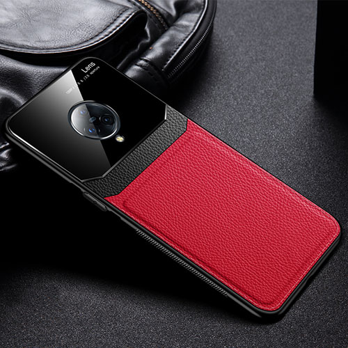 Soft Silicone Gel Leather Snap On Case Cover S02 for Vivo Nex 3S Red