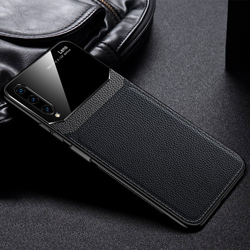 Soft Silicone Gel Leather Snap On Case Cover S03 for Huawei Honor 9X Pro Black