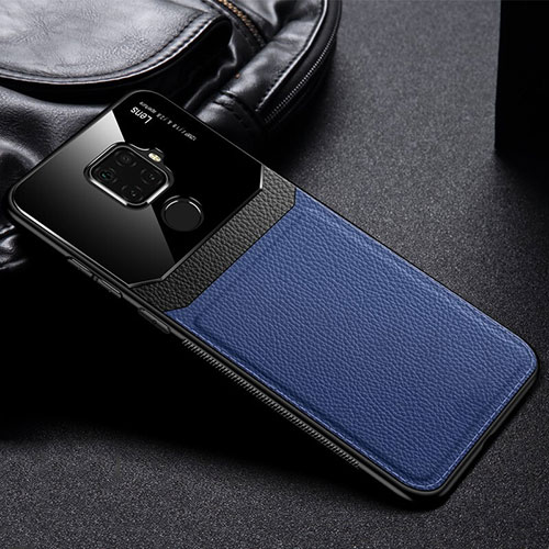 Soft Silicone Gel Leather Snap On Case Cover S03 for Huawei Nova 5i Pro Blue