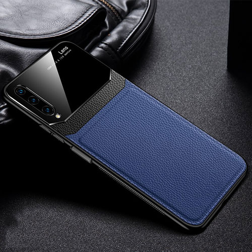 Soft Silicone Gel Leather Snap On Case Cover S03 for Huawei Y9s Blue