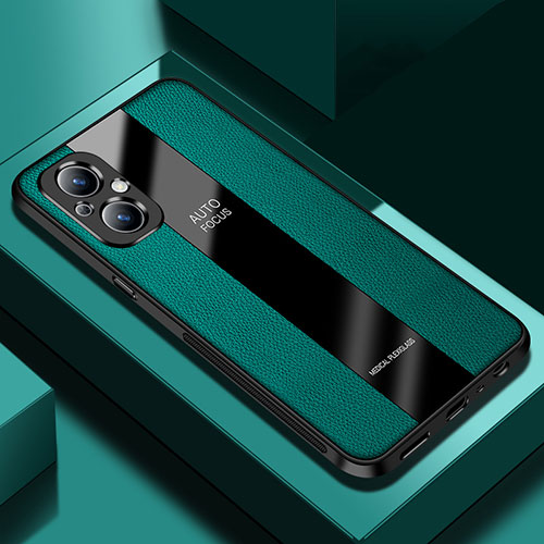 Soft Silicone Gel Leather Snap On Case Cover S03 for Oppo F21 Pro 5G Green
