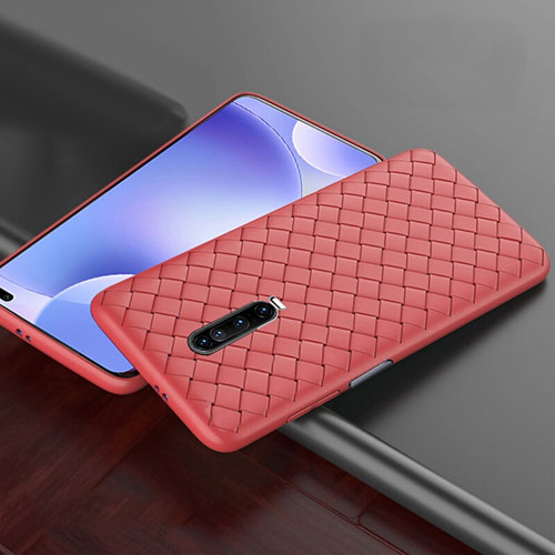 Soft Silicone Gel Leather Snap On Case Cover S03 for Xiaomi Redmi K30i 5G Red