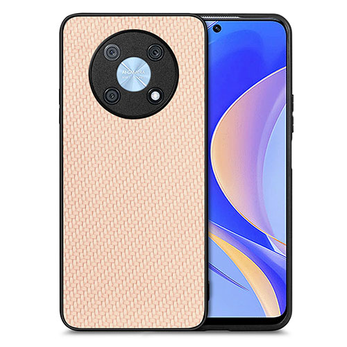 Soft Silicone Gel Leather Snap On Case Cover S03D for Huawei Enjoy 50 Pro Gold