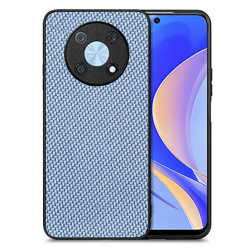 Soft Silicone Gel Leather Snap On Case Cover S03D for Huawei Nova Y90 Blue