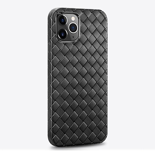 Soft Silicone Gel Leather Snap On Case Cover S06 for Apple iPhone 14 Pro Black