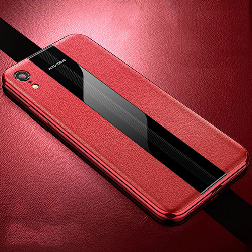 Soft Silicone Gel Leather Snap On Case Cover S06 for Apple iPhone XR Red