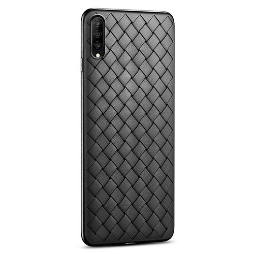 Soft Silicone Gel Leather Snap On Case Cover S06 for Huawei P Smart Pro (2019) Black