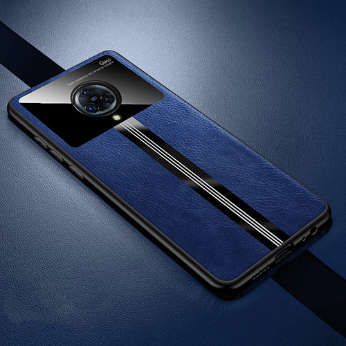 Soft Silicone Gel Leather Snap On Case Cover S06 for Vivo Nex 3 5G Blue