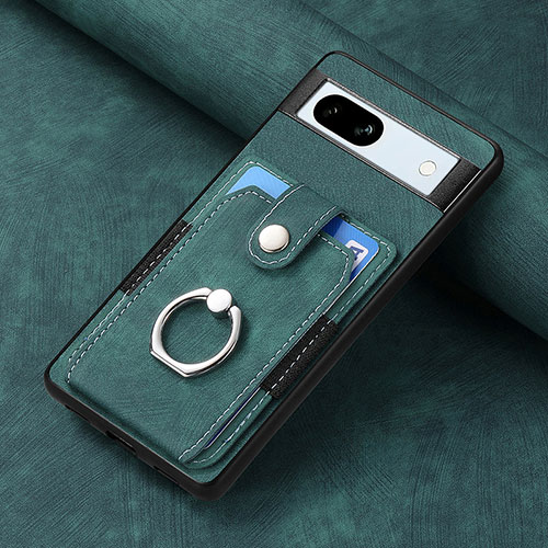 Soft Silicone Gel Leather Snap On Case Cover SD1 for Google Pixel 7a 5G Green