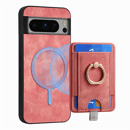 Soft Silicone Gel Leather Snap On Case Cover SD1 for Google Pixel 8 Pro 5G Clove Purple