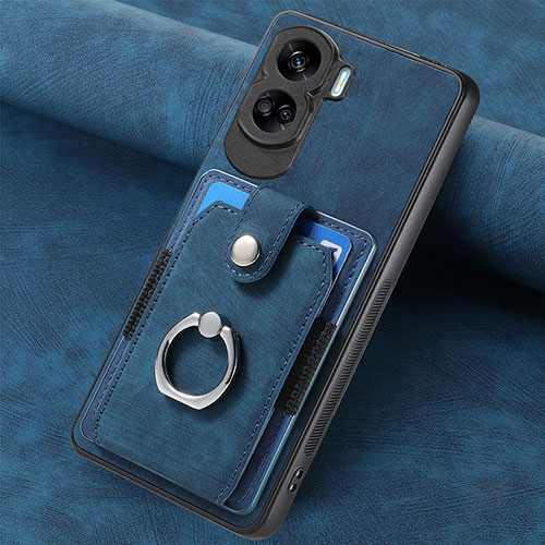 Soft Silicone Gel Leather Snap On Case Cover SD1 for Huawei Honor 90 Lite 5G Blue