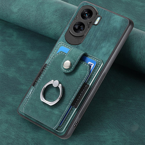 Soft Silicone Gel Leather Snap On Case Cover SD1 for Huawei Honor 90 Lite 5G Green