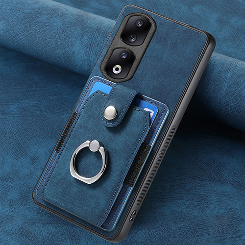 Soft Silicone Gel Leather Snap On Case Cover SD1 for Huawei Honor 90 Pro 5G Blue