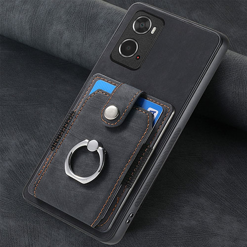 Soft Silicone Gel Leather Snap On Case Cover SD1 for Oppo A36 Black