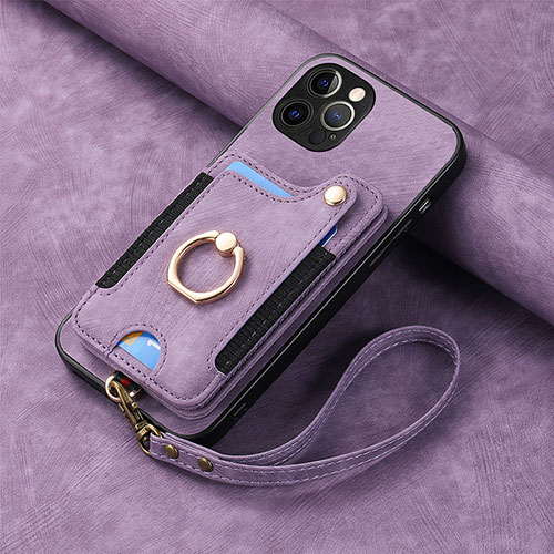 Soft Silicone Gel Leather Snap On Case Cover SD2 for Apple iPhone 16 Pro Max Clove Purple