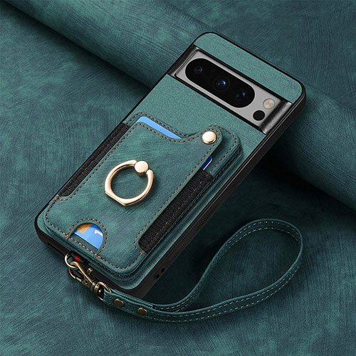 Soft Silicone Gel Leather Snap On Case Cover SD2 for Google Pixel 6a 5G Green