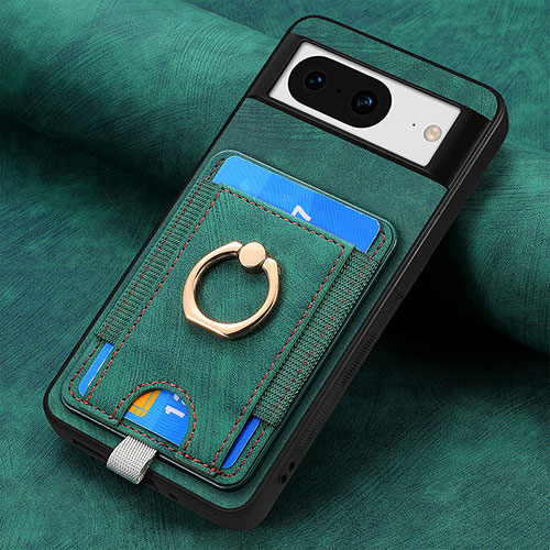 Soft Silicone Gel Leather Snap On Case Cover SD2 for Google Pixel 8 5G Green