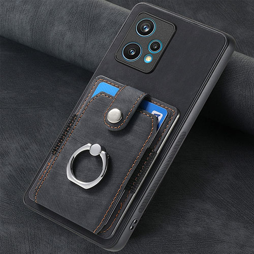 Soft Silicone Gel Leather Snap On Case Cover SD2 for Realme Narzo 50 Pro 5G Black