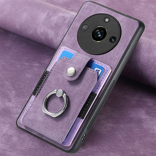 Soft Silicone Gel Leather Snap On Case Cover SD2 for Realme Narzo 60 Pro 5G Clove Purple