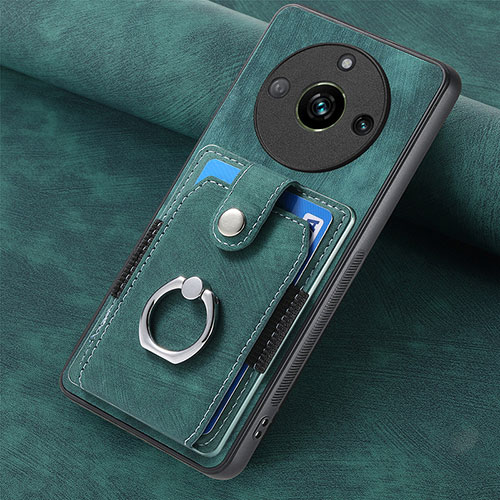 Soft Silicone Gel Leather Snap On Case Cover SD2 for Realme Narzo 60 Pro 5G Green