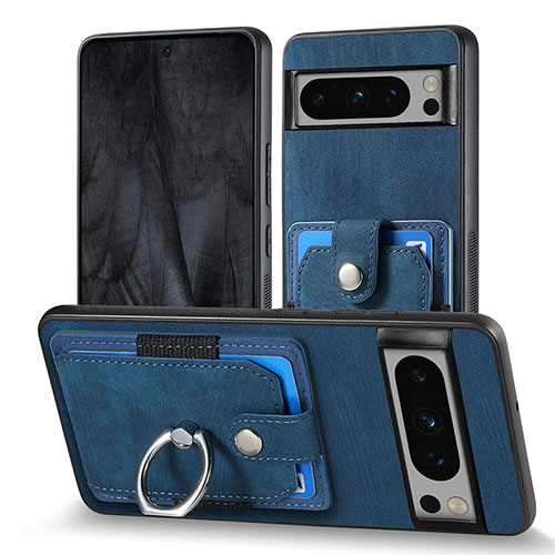 Soft Silicone Gel Leather Snap On Case Cover SD3 for Google Pixel 8 Pro 5G Blue