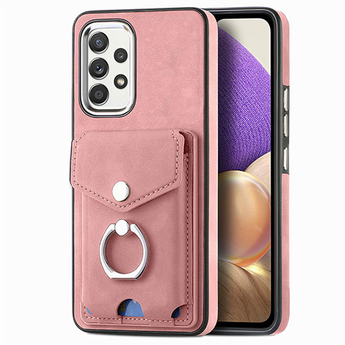 Soft Silicone Gel Leather Snap On Case Cover SD3 for Samsung Galaxy A32 5G Pink