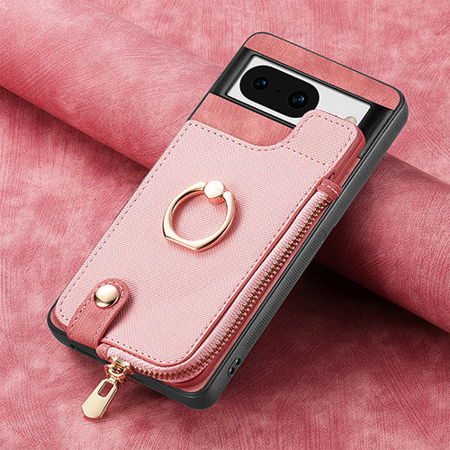 Soft Silicone Gel Leather Snap On Case Cover SD4 for Google Pixel 8 5G Pink