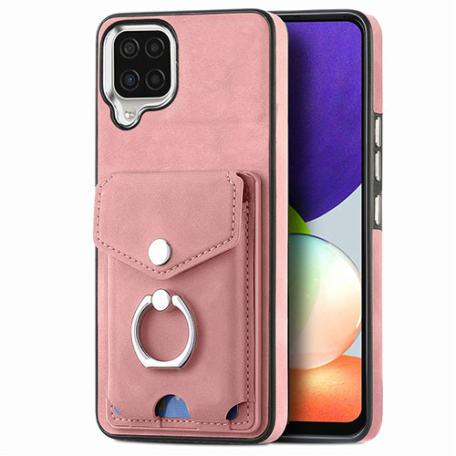 Soft Silicone Gel Leather Snap On Case Cover SD4 for Samsung Galaxy A22 4G Pink