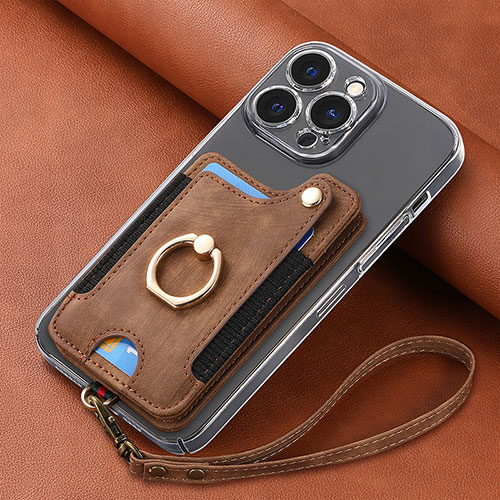 Soft Silicone Gel Leather Snap On Case Cover SD5 for Apple iPhone 16 Pro Max Brown