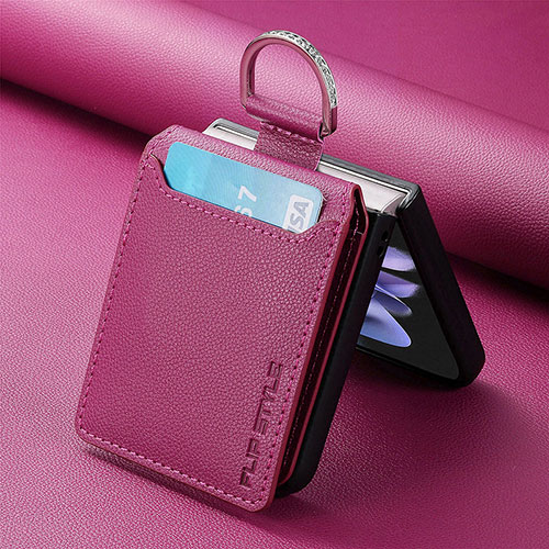 Soft Silicone Gel Leather Snap On Case Cover SD5 for Motorola Moto Razr 40 Ultra 5G Clove Purple