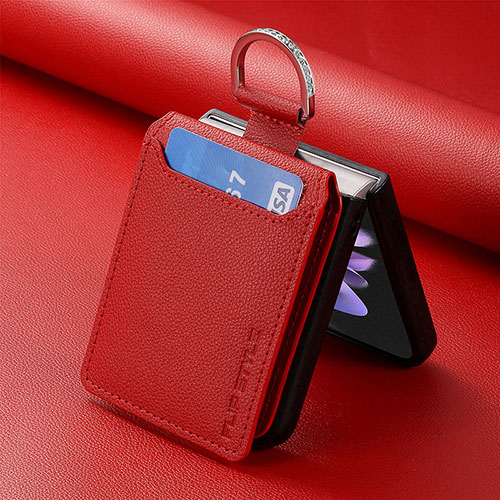 Soft Silicone Gel Leather Snap On Case Cover SD5 for Motorola Moto Razr 40 Ultra 5G Red