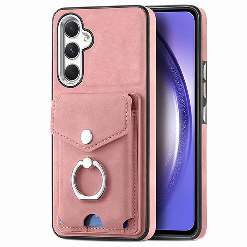 Soft Silicone Gel Leather Snap On Case Cover SD5 for Samsung Galaxy A54 5G Pink