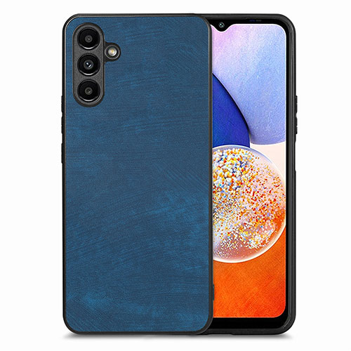 Soft Silicone Gel Leather Snap On Case Cover SD5 for Samsung Galaxy M44 5G Blue