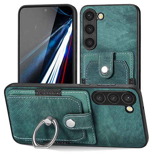 Soft Silicone Gel Leather Snap On Case Cover SD5 for Samsung Galaxy S23 Plus 5G Green