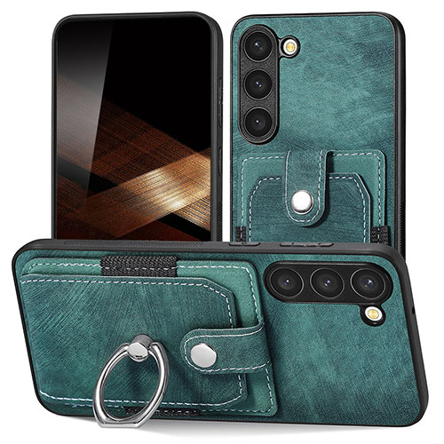 Soft Silicone Gel Leather Snap On Case Cover SD5 for Samsung Galaxy S24 Plus 5G Green