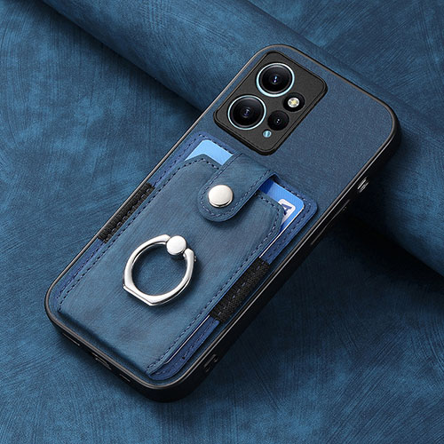 Soft Silicone Gel Leather Snap On Case Cover SD5 for Xiaomi Redmi Note 12 4G Blue