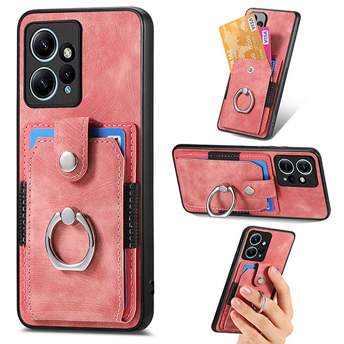 Soft Silicone Gel Leather Snap On Case Cover SD6 for Xiaomi Redmi Note 12 4G Pink